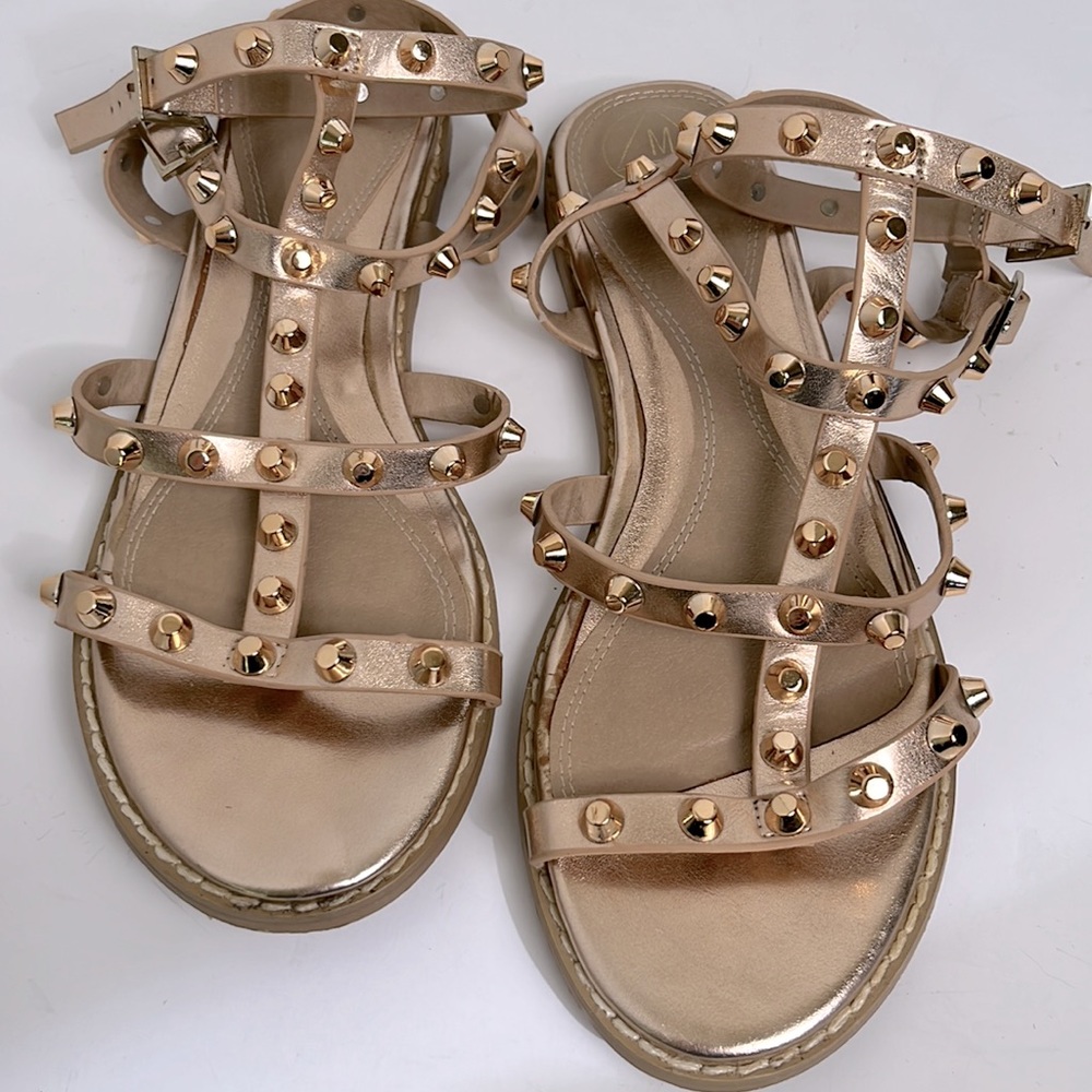MISGUIDED studded gladiator sandal, rose gold - Picture 4 of 4